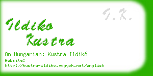 ildiko kustra business card